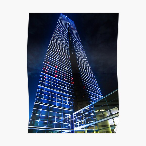 Photography - Fukuoka tower by night Poster