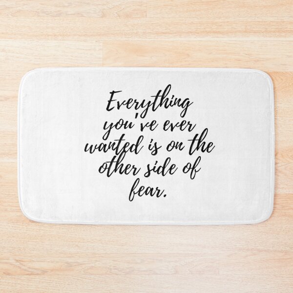 Item preview, Everything You’ve Ever Wanted is on the Other Side of Fear Inspirational Motivational Quote Art Image designed and sold by UncleFizziwigs.