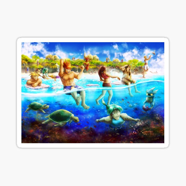Golden Sun Beach - Reefs of Yallam Sticker