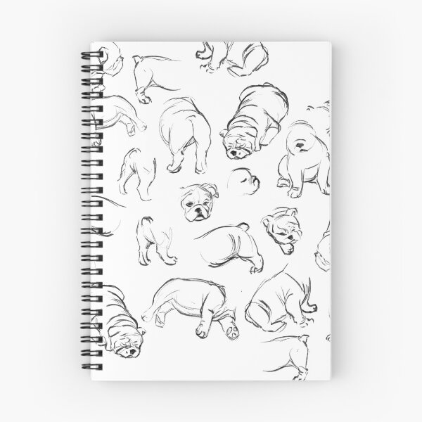 Item preview, bulldog puppy rough sketches designed and sold by Isa Bredt.