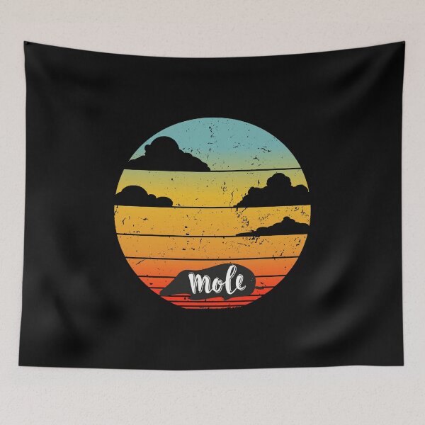 Item preview, Mole Sunset Mole Lover Gifts - Retro Vintage - Crazy Mole - Mole Print Art - Farm Animals designed and sold by biigshow.
