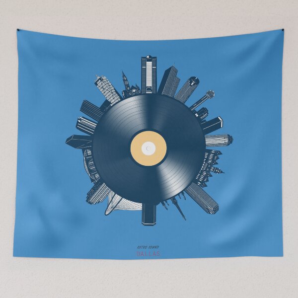 Item preview, dallas skyline vinyl designed and sold by BekimART2.