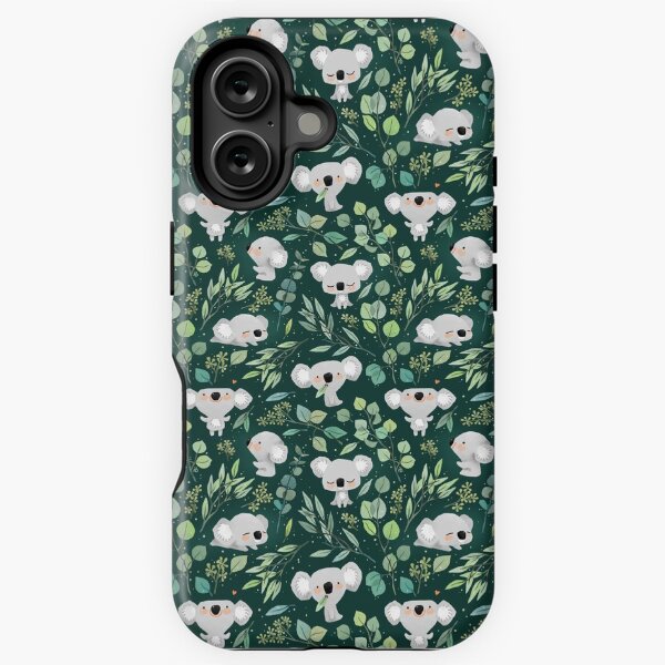 Item preview, Koala und Eukalyptusmuster grün designed and sold by freeminds.