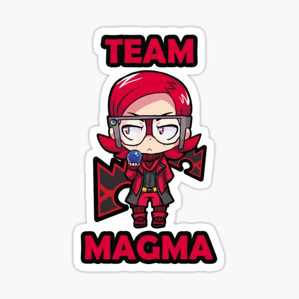 Team Magma Stickers Redbubble - team magma decal roblox