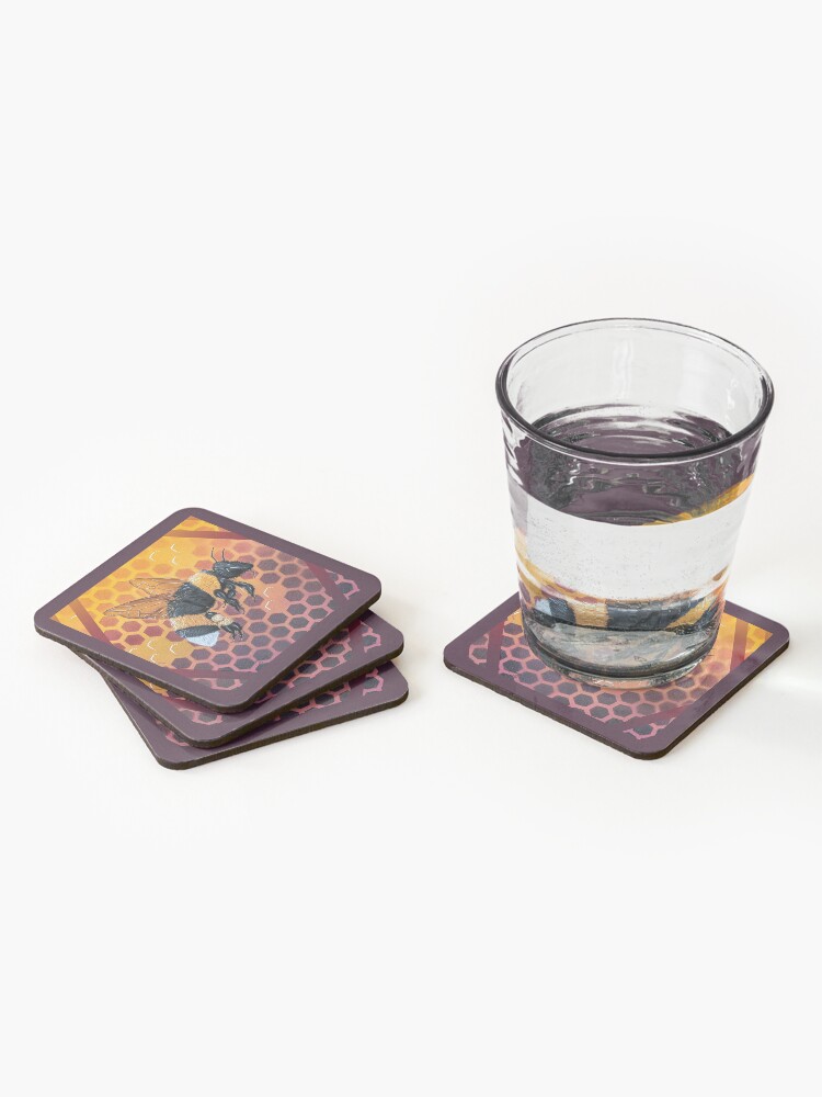 Honeycomb Drink Coasters- Set of 4