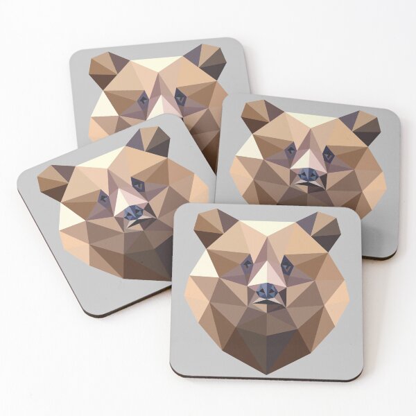 Item preview, Brown Bear Polygonal Portrait Of A Wild Bear designed and sold by Verpax.