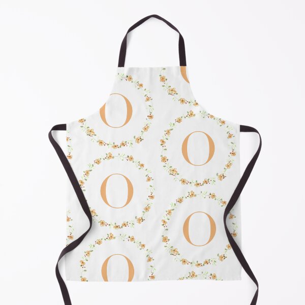 Item preview, Letter O monogram peach colored flowers and leaves designed and sold by Createlikeamom.