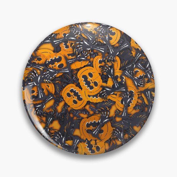Item preview, Pumpkin Witch Hand Bats Pattern designed and sold by quarantineshop.