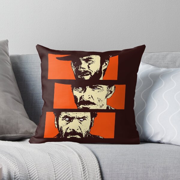 Blondie, Angel Eyes, Tuco Throw Pillow