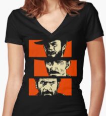 Blondie, Angel Eyes, Tuco Women's Fitted V-Neck T-Shirt