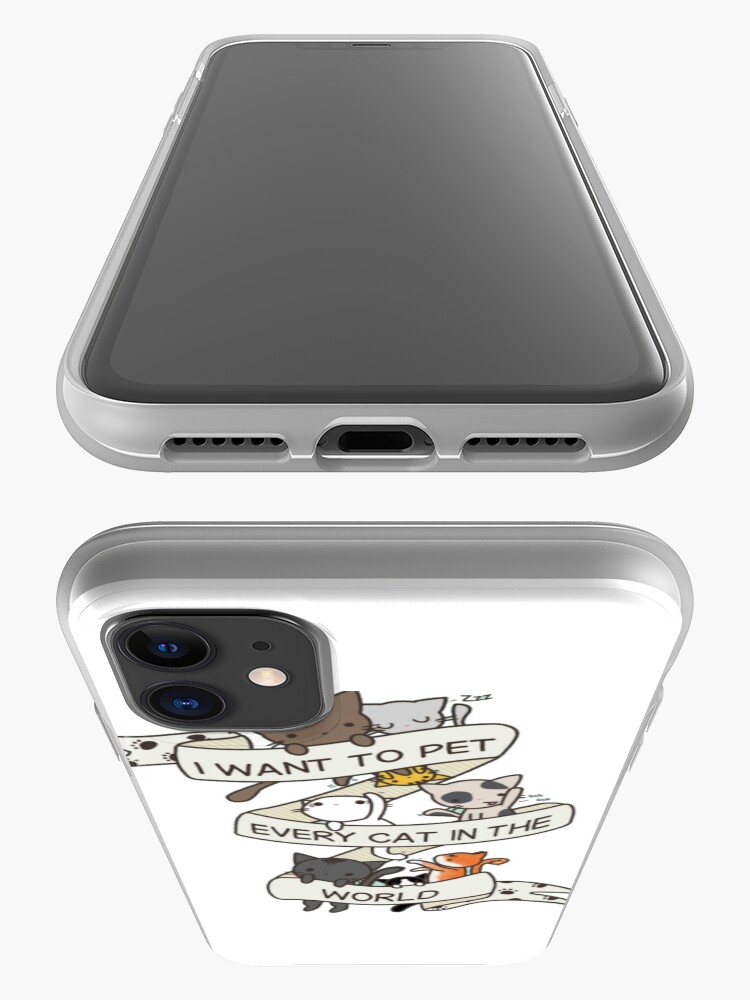 Alternate view of I want to pet every cat in the world! iPhone Case & Cover