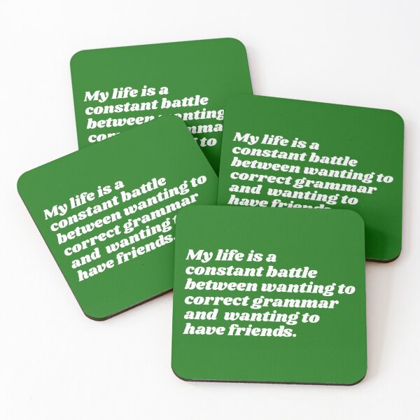 Item preview, My Life is a Constant Battle Between Grammar & Friends Joke Design designed and sold by acquiesce13.