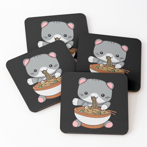 Item preview, Lindo gato kawaii comiendo ramen designed and sold by OnepixArt.