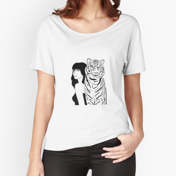 Tiger Woman Tshirtleopard Design Tshirtunique Art 