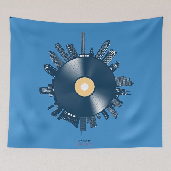Item preview, houston skyline vinyl designed and sold by BekimART2.