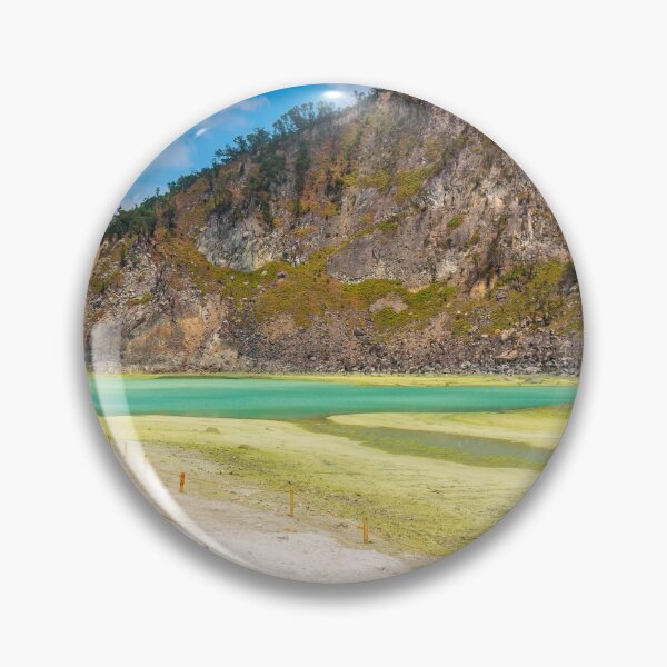 Item preview, The yellow sulphur deposits and blue lake of Kawah Putih, Indonesia designed and sold by SnapTPhotograph.