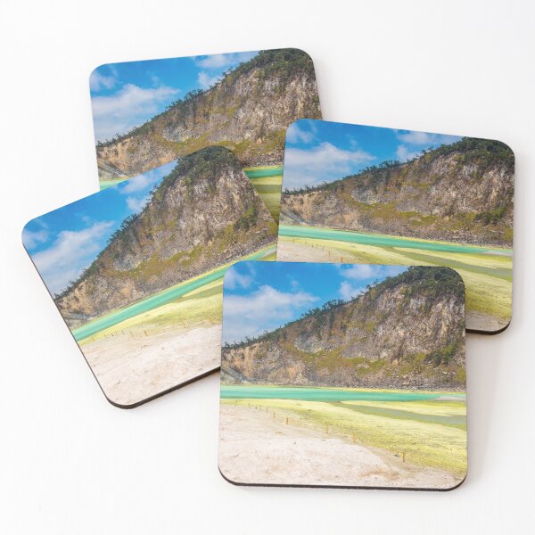 Item preview, The yellow sulphur deposits and blue lake of Kawah Putih, Indonesia designed and sold by SnapTPhotograph.
