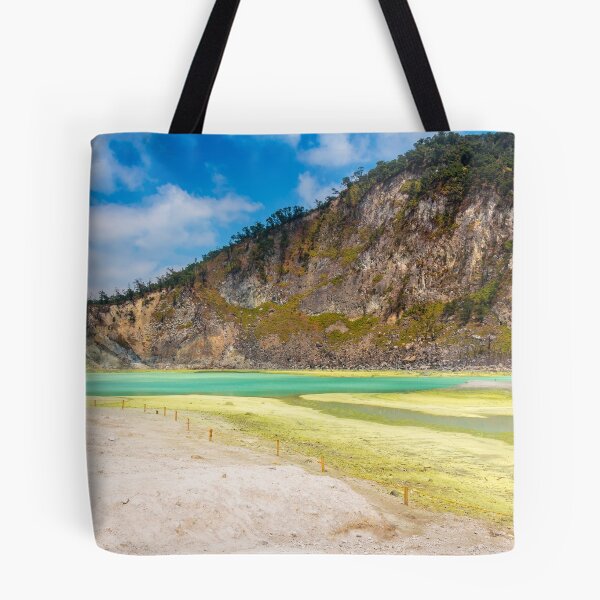 Item preview, The yellow sulphur deposits and blue lake of Kawah Putih, Indonesia designed and sold by SnapTPhotograph.