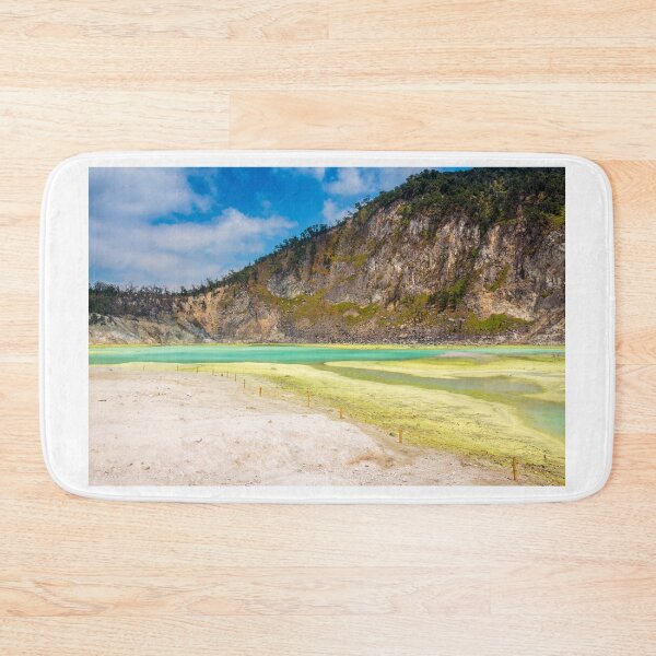 Item preview, The yellow sulphur deposits and blue lake of Kawah Putih, Indonesia designed and sold by SnapTPhotograph.
