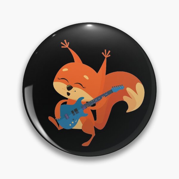 Item preview,  red squirrel playing guitar, gift squirrel playing guitar, Funny red squirrel,  red squirrel American cute designed and sold by HananDesign13.