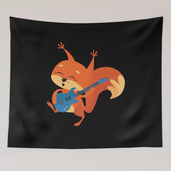 Item preview,  red squirrel playing guitar, gift squirrel playing guitar, Funny red squirrel,  red squirrel American cute designed and sold by HananDesign13.