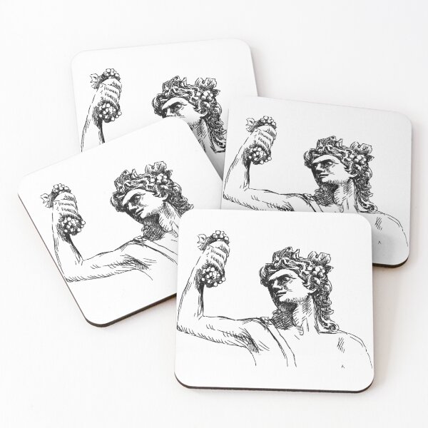 Theatre of Dionysus Drawing Coasters (Set of 4)