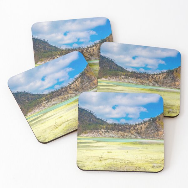 Item preview, The yellow sulphur deposits and blue lake of Kawah Putih, Indonesia designed and sold by SnapTPhotograph.