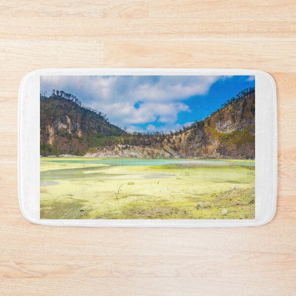 Item preview, The yellow sulphur deposits and blue lake of Kawah Putih, Indonesia designed and sold by SnapTPhotograph.