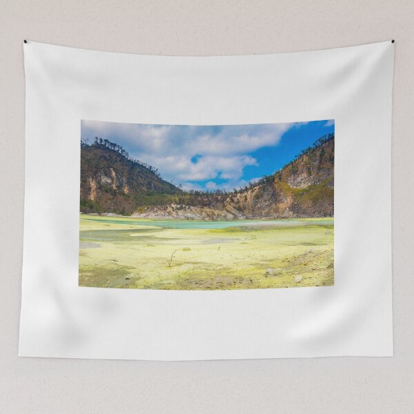 Item preview, The yellow sulphur deposits and blue lake of Kawah Putih, Indonesia designed and sold by SnapTPhotograph.