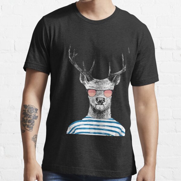 cool funny hipter art geek humor design white cute Essential T-Shirt