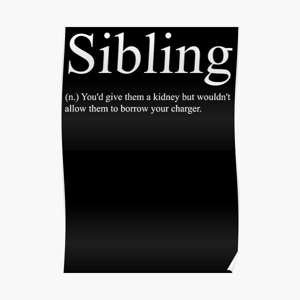 sibling-definition-poster-for-sale-by-valuential-redbubble