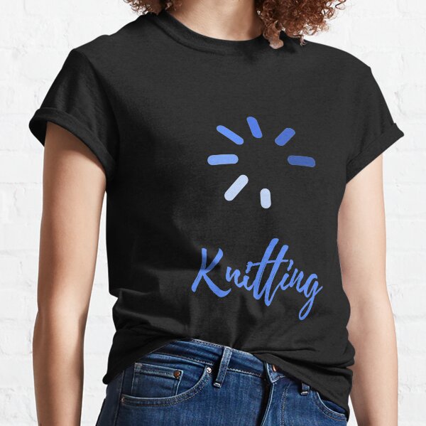 I Love Knitting Heart Design Quote Classic T-Shirt