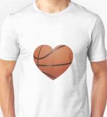 Camiseta unisex Corazón de baloncesto
