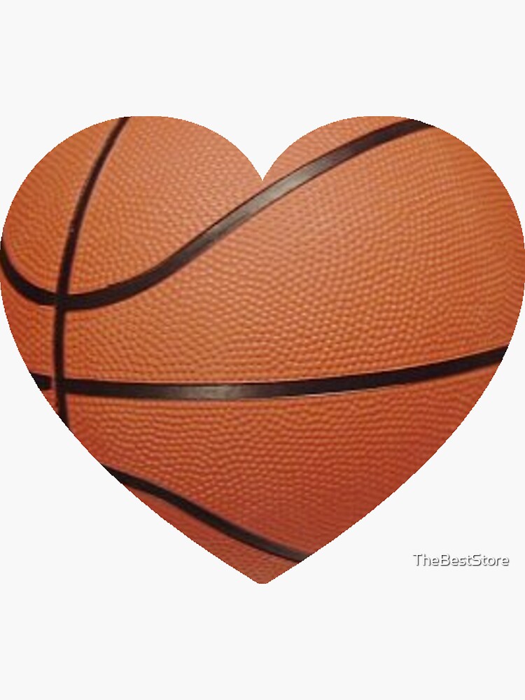 basketball heart sticker for sale by thebeststore  redbubble basketball heart sticker for sale by thebeststore  redbubble