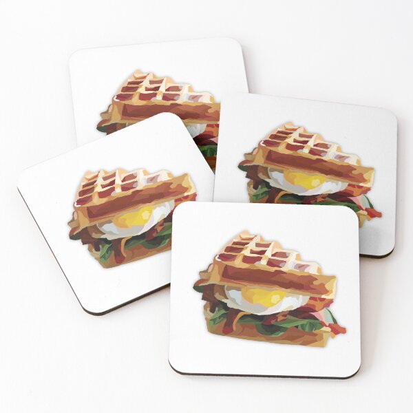 Item preview, Egg waffle sandwich sticker designed and sold by Erin Drazdzinski.