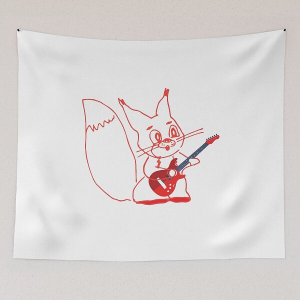 Item preview,  red squirrel playing guitar, gift squirrel playing guitar, Funny red squirrel,  red squirrel American cute designed and sold by HananDesign13.