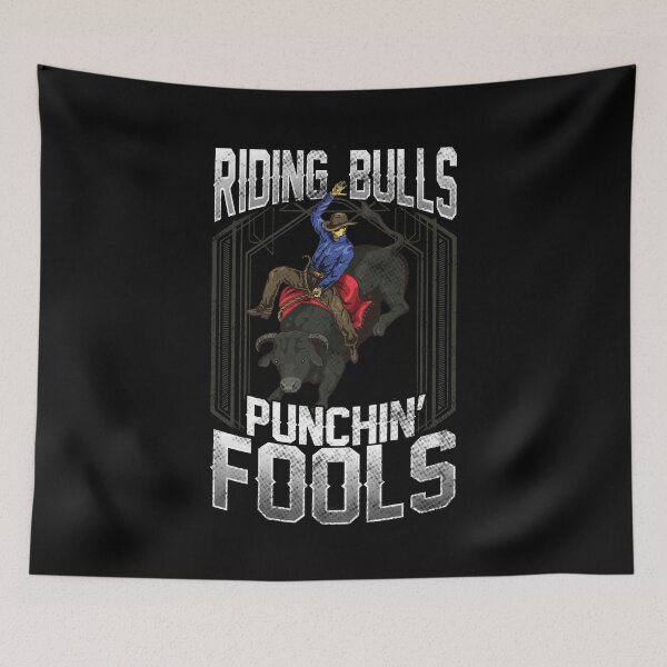 Item preview, Funny Competitive Riding Bulls Punchin' Fools designed and sold by perfectpresents.
