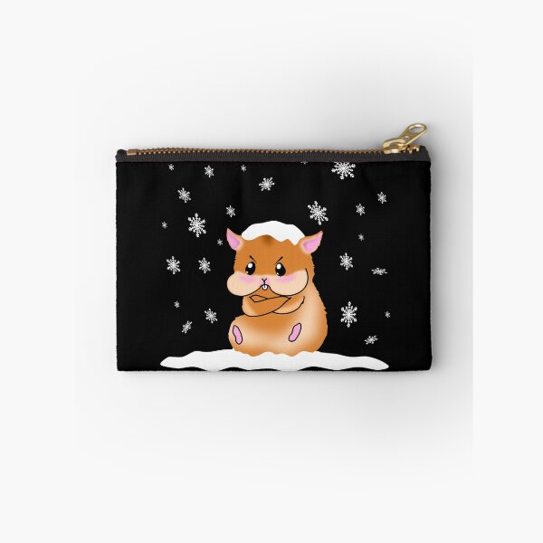 Item preview, A Cute Brown Hamster With Angry Facial Expression Sitting In The Snow designed and sold by Paulina Vanlife.