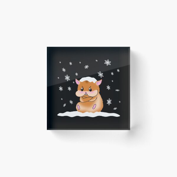 Item preview, A Cute Brown Hamster With Angry Facial Expression Sitting In The Snow designed and sold by Paulina Vanlife.