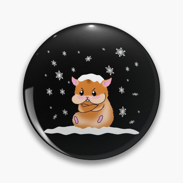 Item preview, A Cute Brown Hamster With Angry Facial Expression Sitting In The Snow designed and sold by Paulina Vanlife.