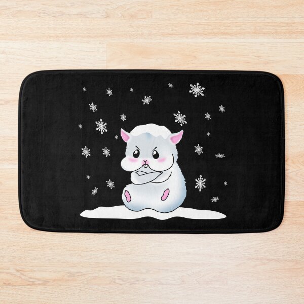 Item preview, A Cute Grey Hamster With Angry Facial Expression Sitting In The Snow designed and sold by Paulina Vanlife.