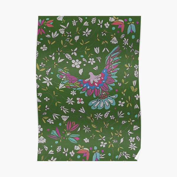 lush green, grandmillennial style Poster