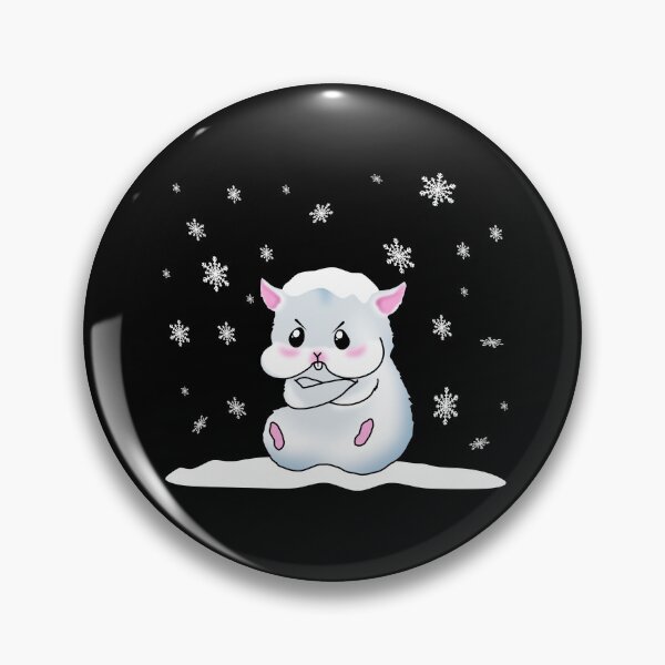 Item preview, A Cute Grey Hamster With Angry Facial Expression Sitting In The Snow designed and sold by Paulina Vanlife.