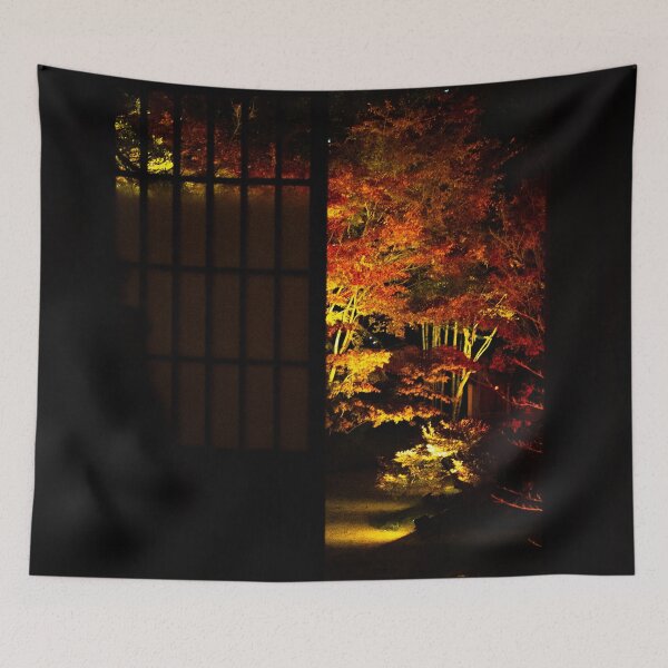Item preview, Photography - Looking at fall from the inside of a Japanese house  designed and sold by Karolien Kenis.