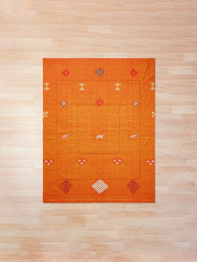 Alternate view of Orange Bohemian Oriental Traditional Berber Moroccan Style Comforter
