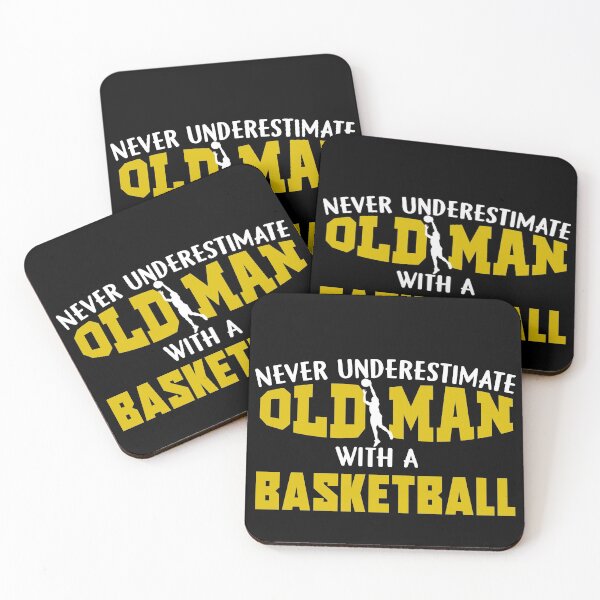Artikelvorschau, Unterschätzen Sie niemals einen alten Mann mit einem Basketball entworfen und verkauft von SportsWearStore.