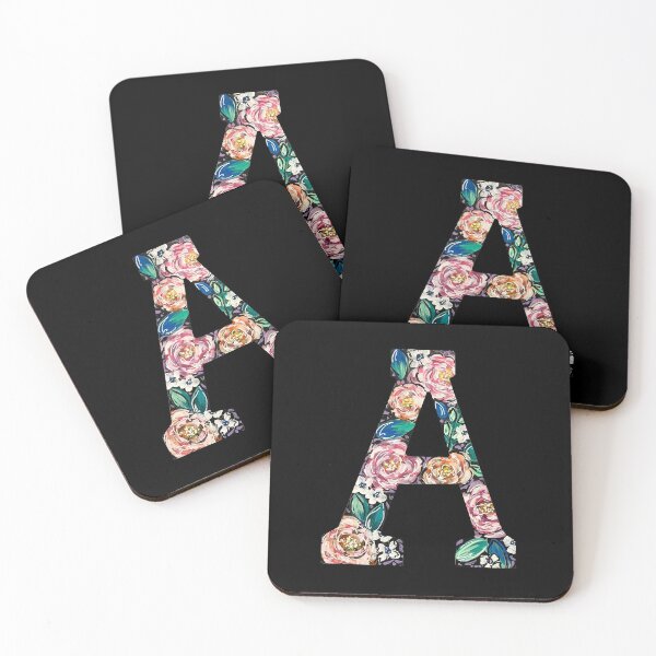Item preview, A - floral letter series  designed and sold by hauntihng.