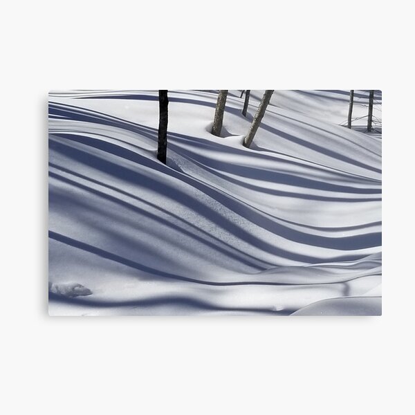 Snow waves Metal Print