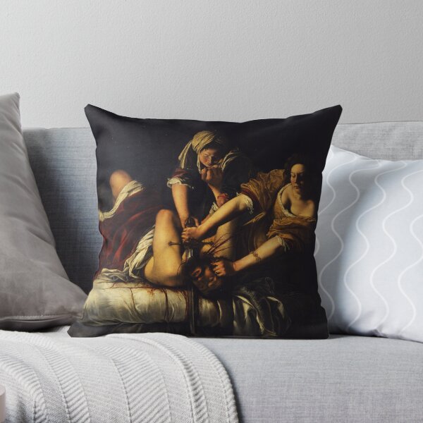 Judith Slaying Holofernes by Artemisia Gentileschi Throw Pillow