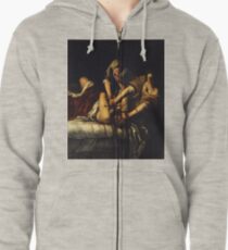 Judith Slaying Holofernes by Artemisia Gentileschi Zipped Hoodie
